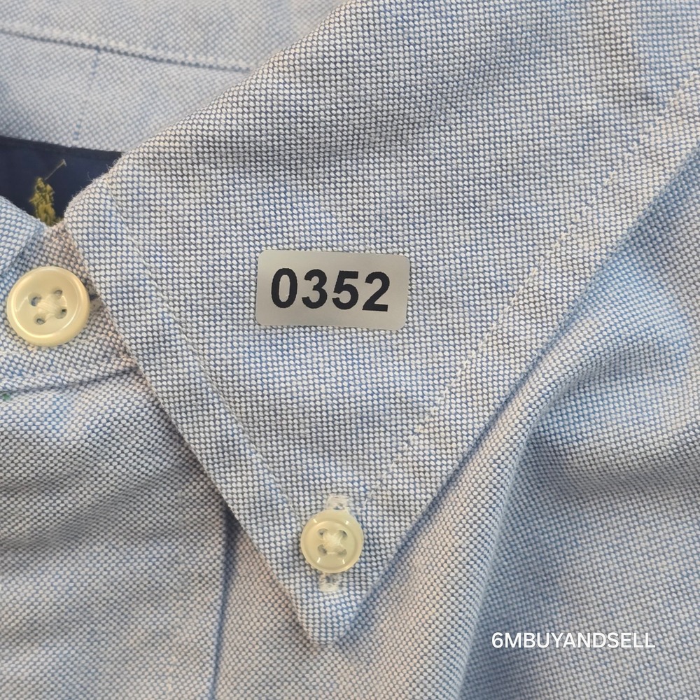 Ralph Lauren Men 2XLT Blue Oxford Button Down Shirt Classic Fit Tall Long Sleeve - Picture 9 of 13
